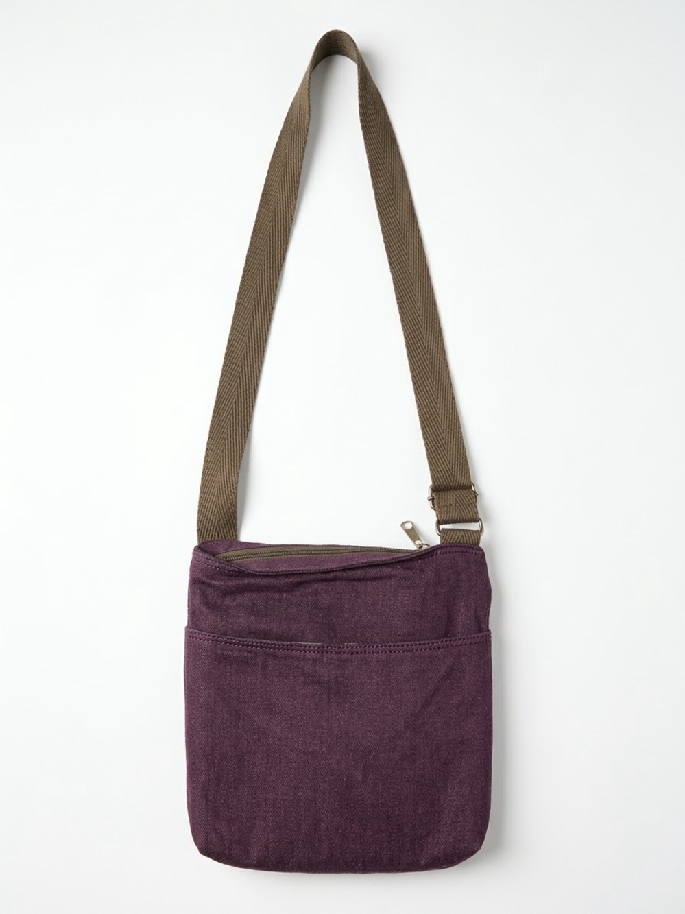 Thirty-One Purple Canvas Crossbody Bag Purse Canvas Travel Messenger Bag